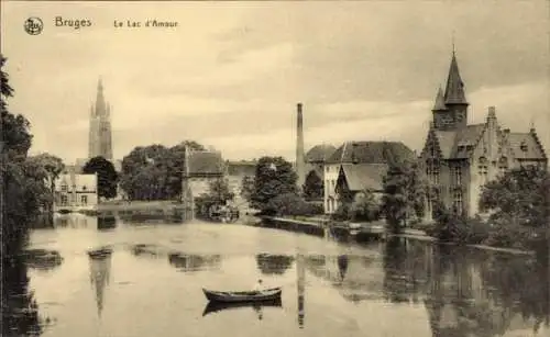 Ak Brügge Brügge Flandern Westflandern, Lake Love