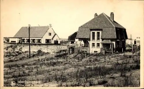 Ak Oostduinkerke Koksijde Westflandern, Villen im Bouquet des Dunes