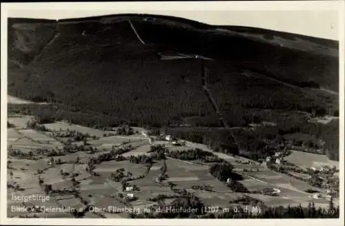 Ak Świeradów Zdrój Bad Ober-Flinsberg Schlesien, Gesamtansicht, Blick vom Geierstein