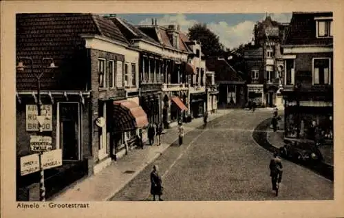 Ak Almelo Overijssel Niederlande, Grootestraat