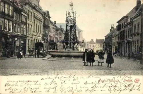 Ak Breda Nordbrabant Niederlande, Groote Markt