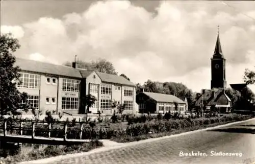 Ak Breukelen Stichtse Vecht Utrecht Niederlande, Stationsweg