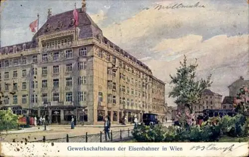 Ak Wien 5 Margareten, Gewerkschaftshaus der Eisenbahner