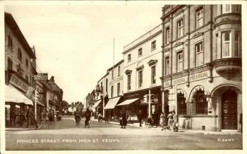 Ak Yeovil Somerset England, Princes Street von der High Street