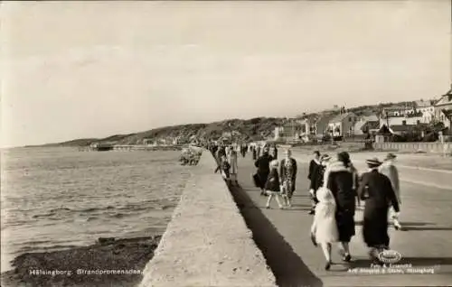 Ak Hälsingborg Helsingborg Schweden, Strandpromenade