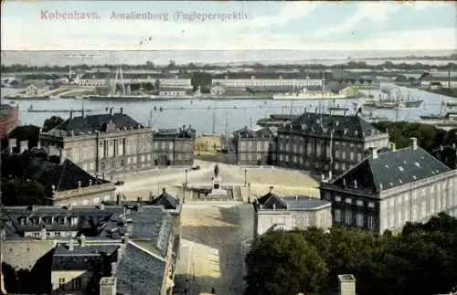 Ak København Kopenhagen Dänemark, Amalienborg, Panorama