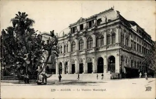 Ak Algier Alger Algerien, Le Theatre Municipal