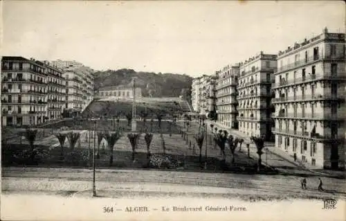 Ak Algier Algier Algerien, Boulevard General Farre