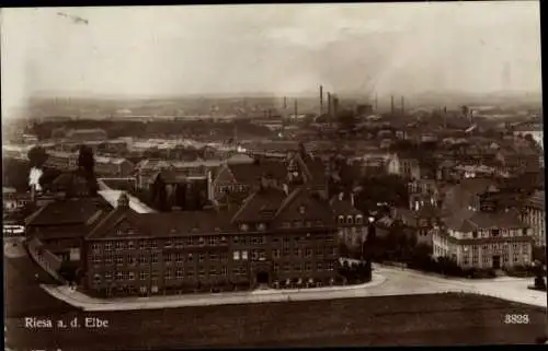 Ak Riesa an der Elbe Sachsen, Gesamtansicht