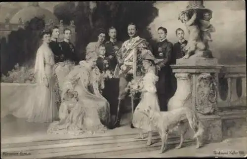 Künstler Ak Keller, Ferdinand, Deutsches Kaiserhaus unter Kaiser Wilhelm II., Windhund