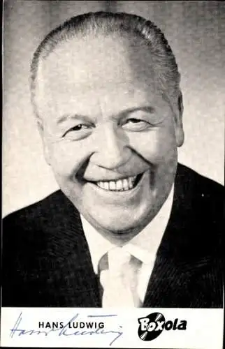 Ak Schauspieler und Sänger Hans Ludwig, Portrait, Autogramm