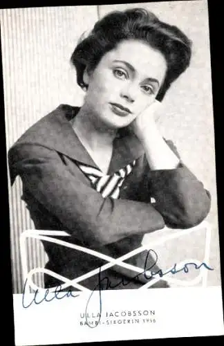 Ak Schauspielerin Ulla Jacobsson, Portrait, Autogramm