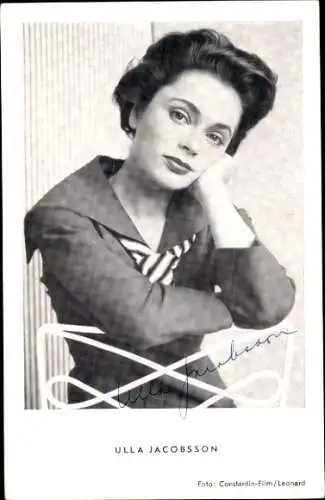 Ak Schauspielerin Ulla Jacobsson, Portrait, Autogramm