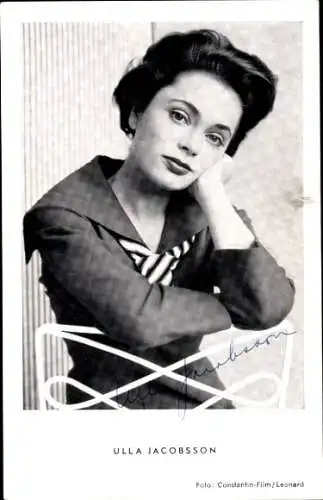 Ak Schauspielerin Ulla Jacobsson, Portrait, Autogramm