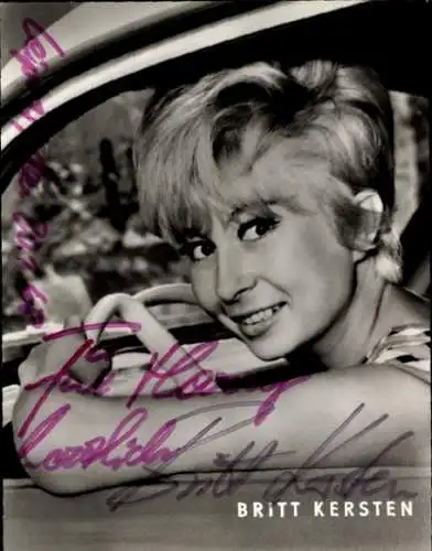 Ak Schauspielerin und Sängerin Britt Kersten, Portrait, Autogramm