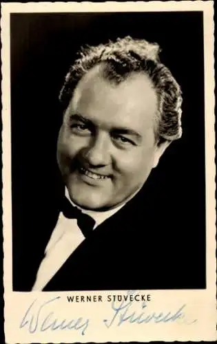 Ak Sänger Werner Stüvecke, Portrait, Autogramm