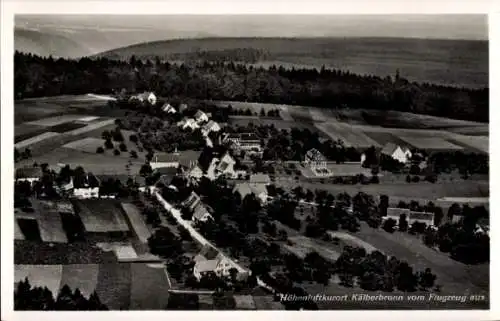 Ak Kälberbronn Pfalzgrafenweiler im Schwarzwald, Fliegeraufnahme vom Ort, Gasthof z. Schwanen