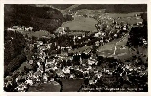 Ak Bad Herrenalb Schwarzwald, Fliegeraufnahme von der Stadt