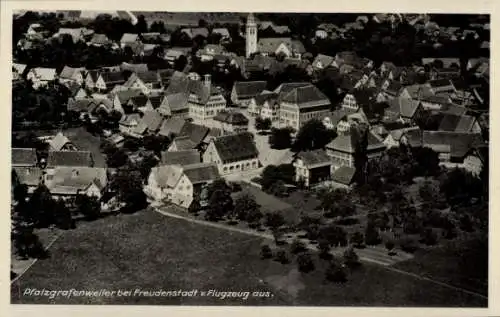 Ak Pfalzgrafenweiler im Schwarzwald Württemberg, Fliegeraufnahme