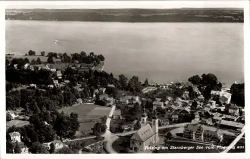 Ak Tutzing am Starnberger See Oberbayern, Fliegeraufnahme