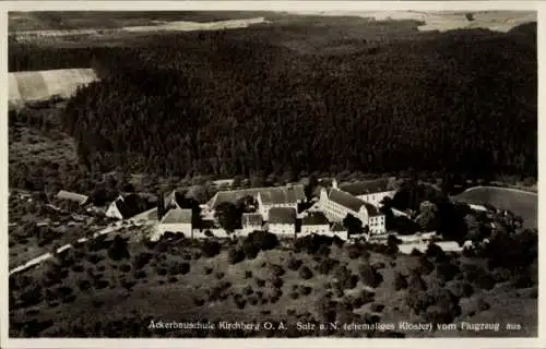 Ak Sulz am Neckar, Fliegeraufnahme, Ackerbauschule Kirchberg O. A., Kloster