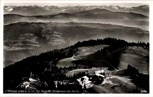 Ak Bregenz und Lochau Vorarlberg, Pfänder, Fliegeraufnahme