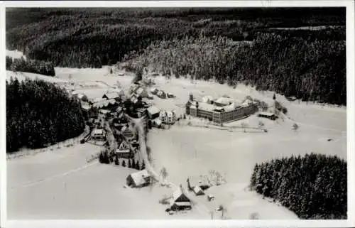 Ak Friedenweiler im Schwarzwald, Fliegeraufnahme, Winter