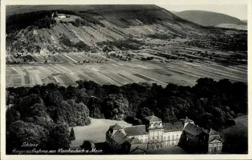 Ak Kleinheubach am Main Unterfranken, Fliegeraufnahme, Schloss