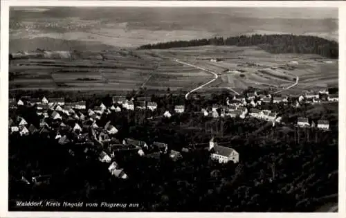 Ak Walddorf Altensteig im Schwarzwald Württemberg, Fliegeraufnahme