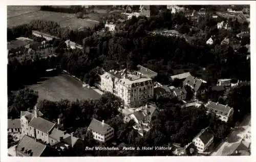 Ak Bad Wörishofen im Unterallgäu, Fliegeraufnahme vom Hotel Viktoria