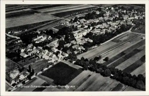 Ak Schwabhausen in Thüringen, Fliegeraufnahme