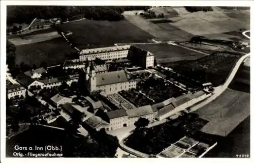 Ak Gars am Inn Oberbayern, Fliegeraufnahme