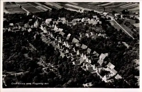 Ak Großvillars Oberderdingen im Kraichgau Württemberg, Fliegeraufnahme