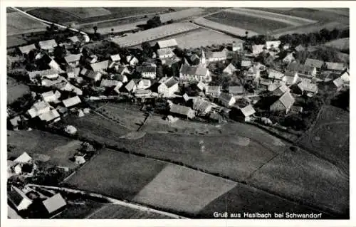 Ak Haslbach Haselbach Schwandorf im Oberpfälzer Wald Bayern, Fliegeraufnahme