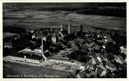 Ak Weißenau Ravensburg in Württemberg Oberschwaben, Fliegeraufnahme