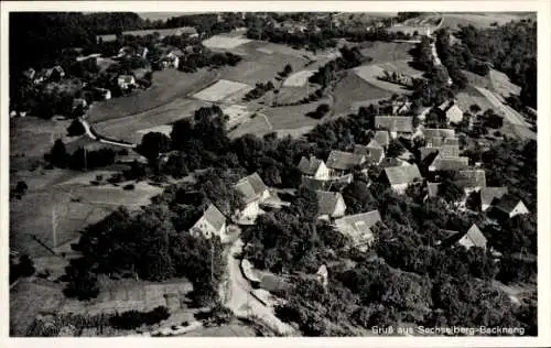 Ak Sechselberg Althütte in Württemberg, Fliegeraufnahme