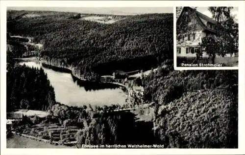 Ak Ebni Kaisersbach in Baden Württemberg, Ebnisee, Fliegeraufnahme