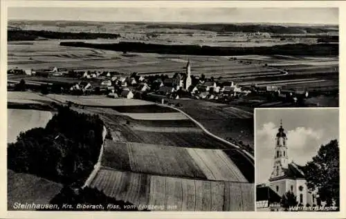 Ak Steinhausen Bad Schussenried in Oberschwaben, Fliegeraufnahme