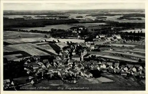 Ak Weidenbach in Mittelfranken, Fliegeraufnahme