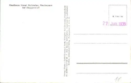 Ak Neuhausen Offenberg in Niederbayern, Fliegeraufnahme