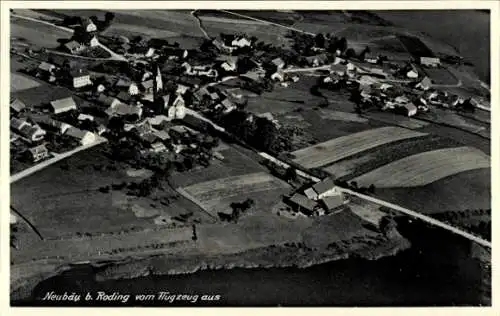 Ak Neubäu am See Roding Oberpfalz, Fliegeraufnahme