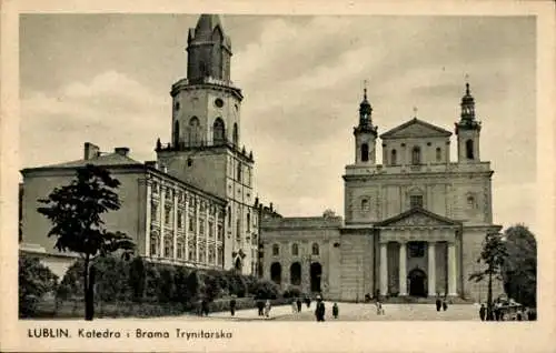 Ak Lublin Polen, Kathedrale, Trynitarska-Tor