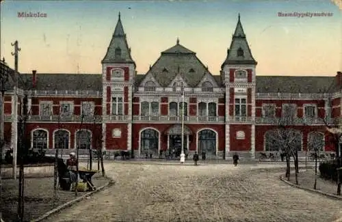 Ak Miskolc Miskolcz Mischkolz Ungarn, Bahnhof