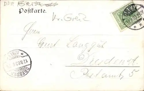 Ak Greiz im Vogtland Thüringen, Teilansicht, Brücke, Schützenfest 1903