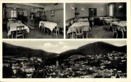 Ak Baden Baden am Schwarzwald, Gasthaus zum Weinberg, Stefanienstraße 50, Panorama