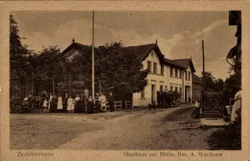 Ak Zechlinerhütte Stadt Rheinsberg in der Mark, Gasthaus zur Hütte