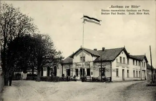 Ak Zechliner Hütte Zechlinerhütte Stadt Rheinsberg in der Mark, Gasthaus zur Hütte