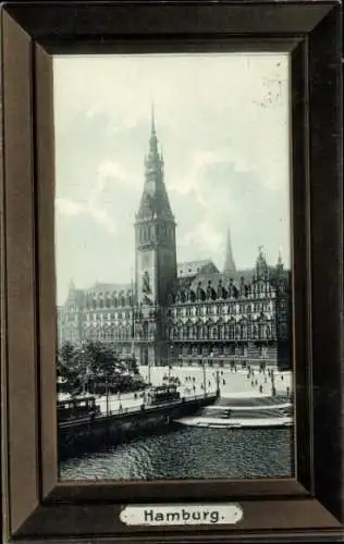 Passepartout Ak Hamburg Altstadt, Blick auf das Rathaus