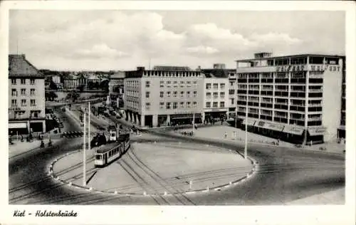 Ak Kiel Schleswig Holstein, Berliner Platz, Straßenbahn