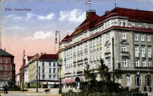 Ak Kiel, Hansa Hotel, Straßenbahn